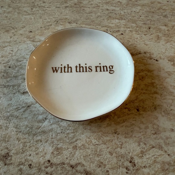 Other - White Ceramic Ring Dish